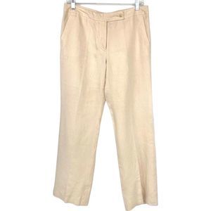 Talbots heritage khaki linen trouser pants 6petite